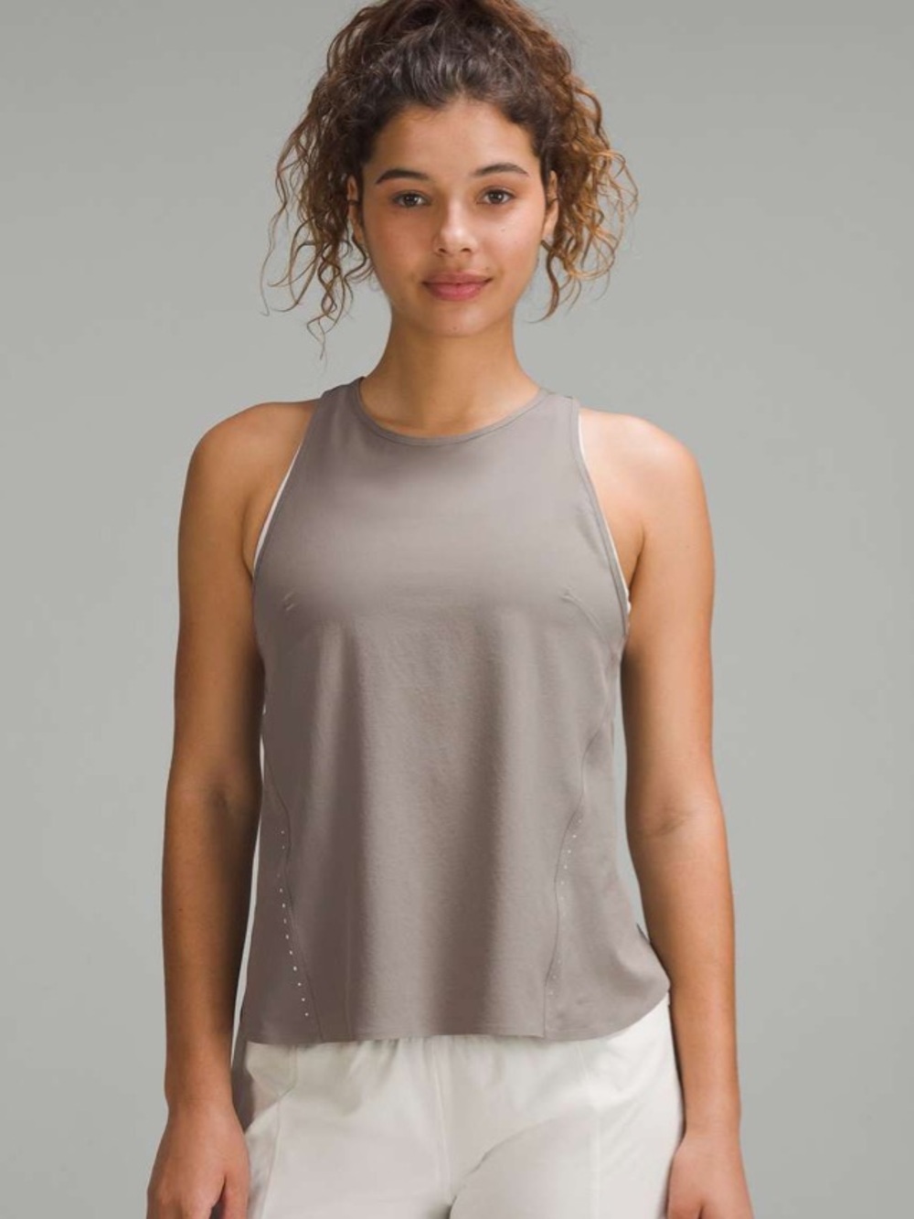 Lululemon Lightweight Stretch Running Tank Top size 4 Carbon Dust